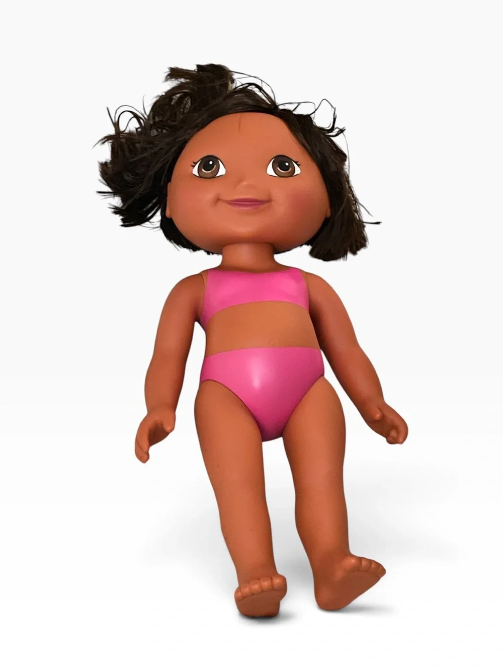 Vintage Fisher Price Dora the Explorer Doll 7” Pink Swimsuit Y2K Mattel